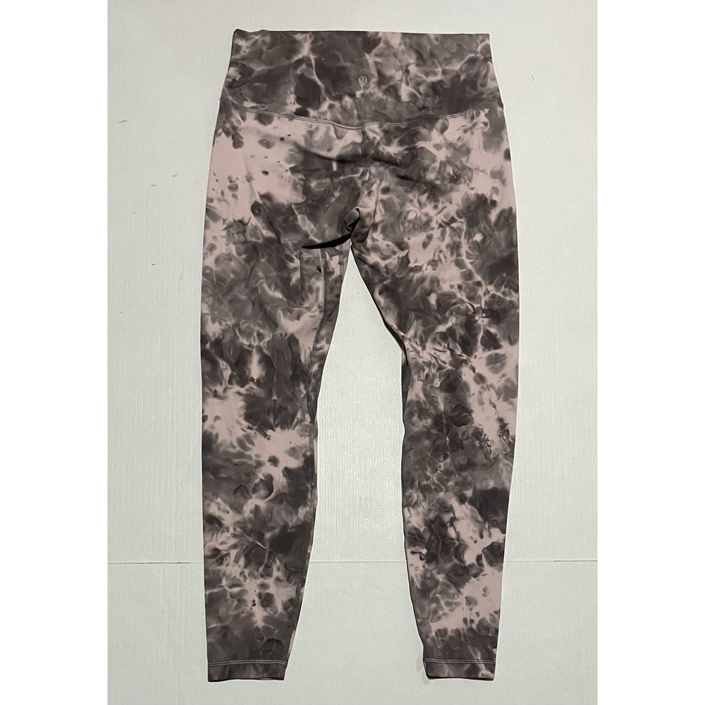 Lululemon Align Leggings Women's Size 12 X 28 Pink Gray Tie Dye High Rise Yoga